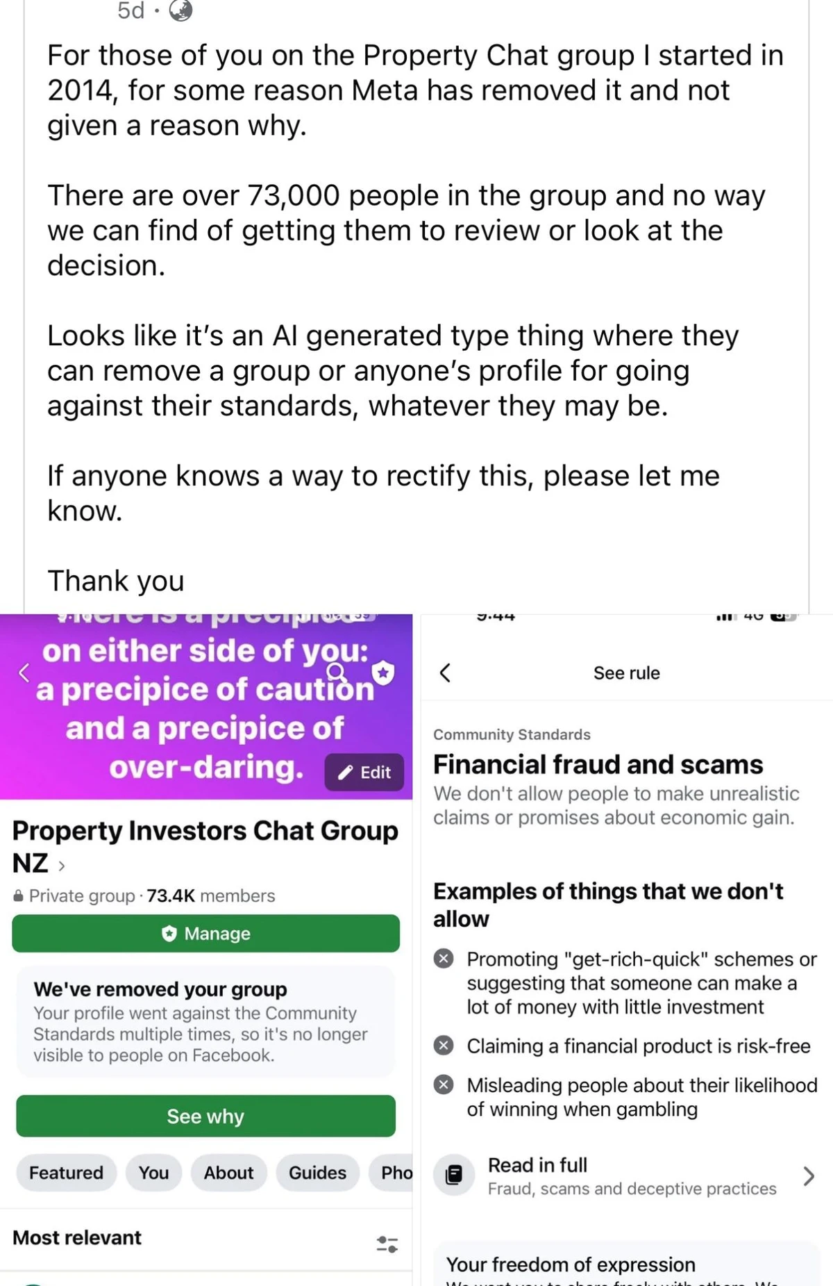 An image of a social media post